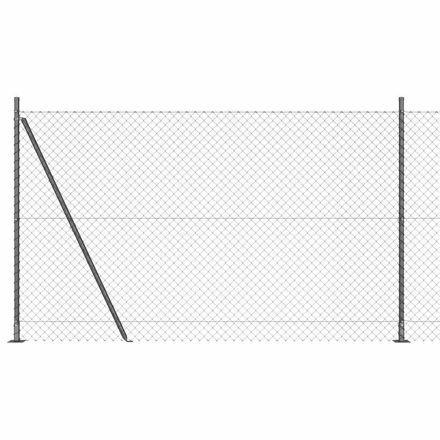 Afrasteringspaal Grijs 10 x 1,5 m (40 x 40 mm gaas)