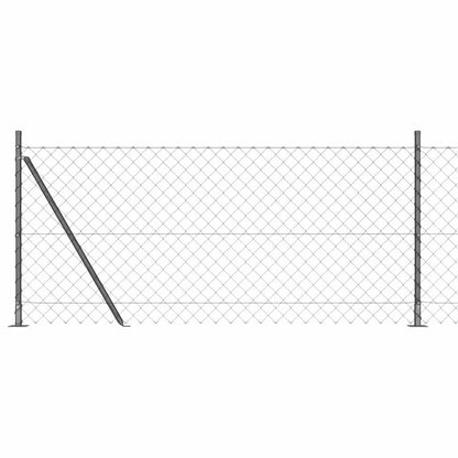 Afrasteringspaal Grijs 10 x 0,8 m (60 x 60 mm gaas)