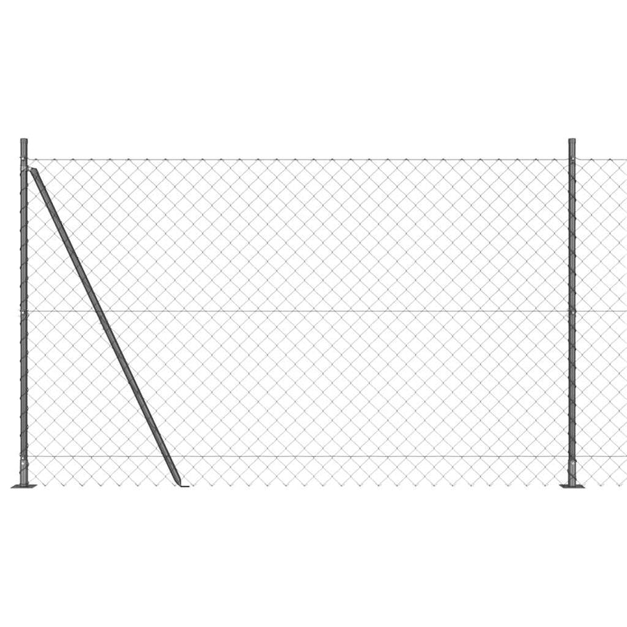 Afrasteringspaal Grijs 10 x 1,6 m (60 x 60 mm gaas)