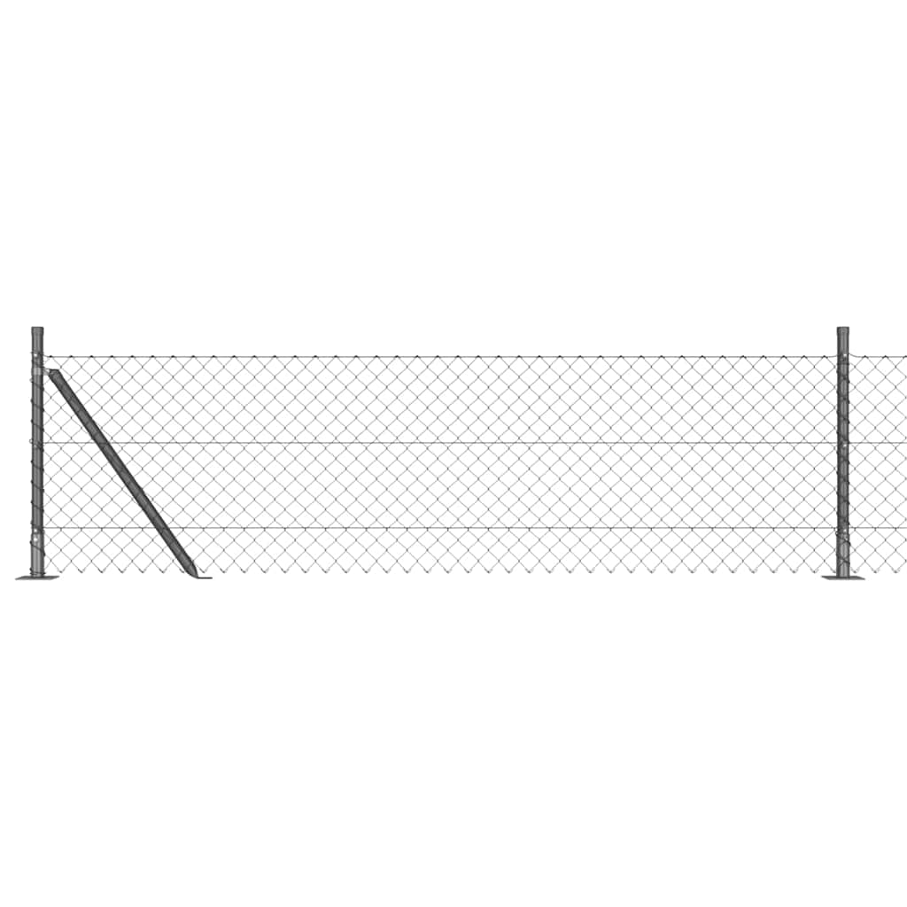 Afrasteringspaal Grijs 25 x 0,4 m (40 x 40 mm gaas)