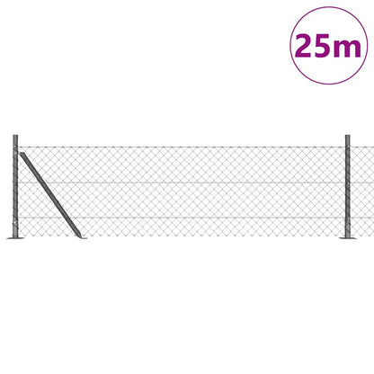 Afrasteringspaal Grijs 25 x 0,6 m (40 x 40 mm gaas)