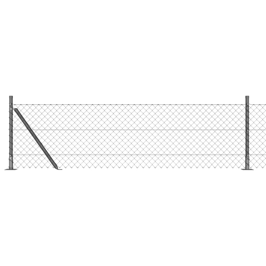 Afrasteringspaal Grijs 25 x 0,6 m (60 x 60 mm gaas)