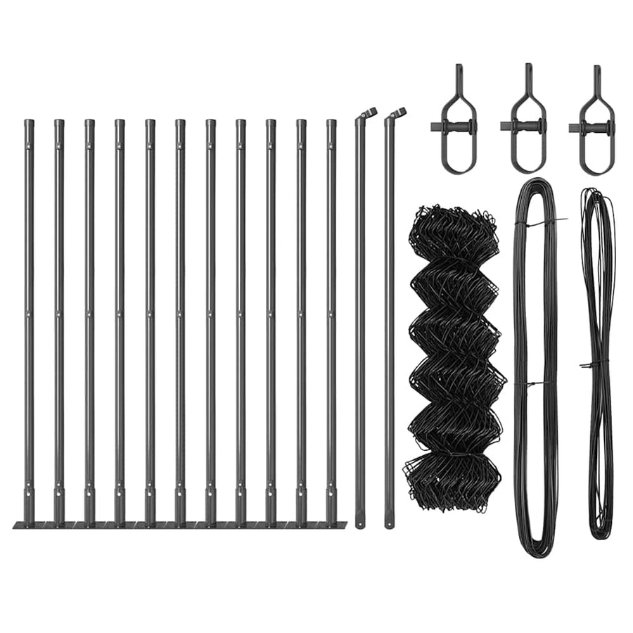 Afrasteringspaal Grijs 25 x 0,6 m (60 x 60 mm gaas)