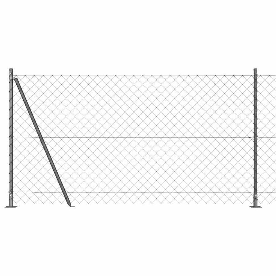 Afrasteringspaal Grijs 25 x 1,2 m (60 x 60 mm gaas)
