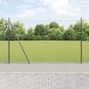 Afrasteringspaal staal grijs 250 cm