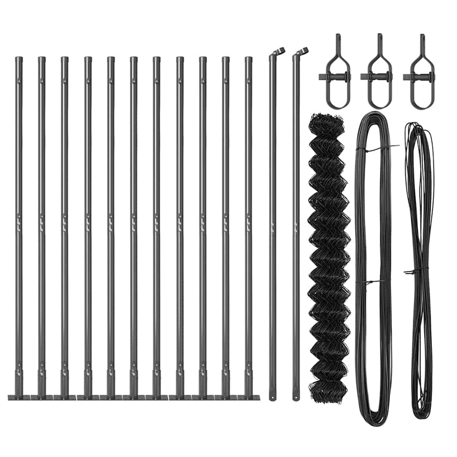 Afrasteringspaal Grijs 25 x 1,6 m (60 x 60 mm gaas)