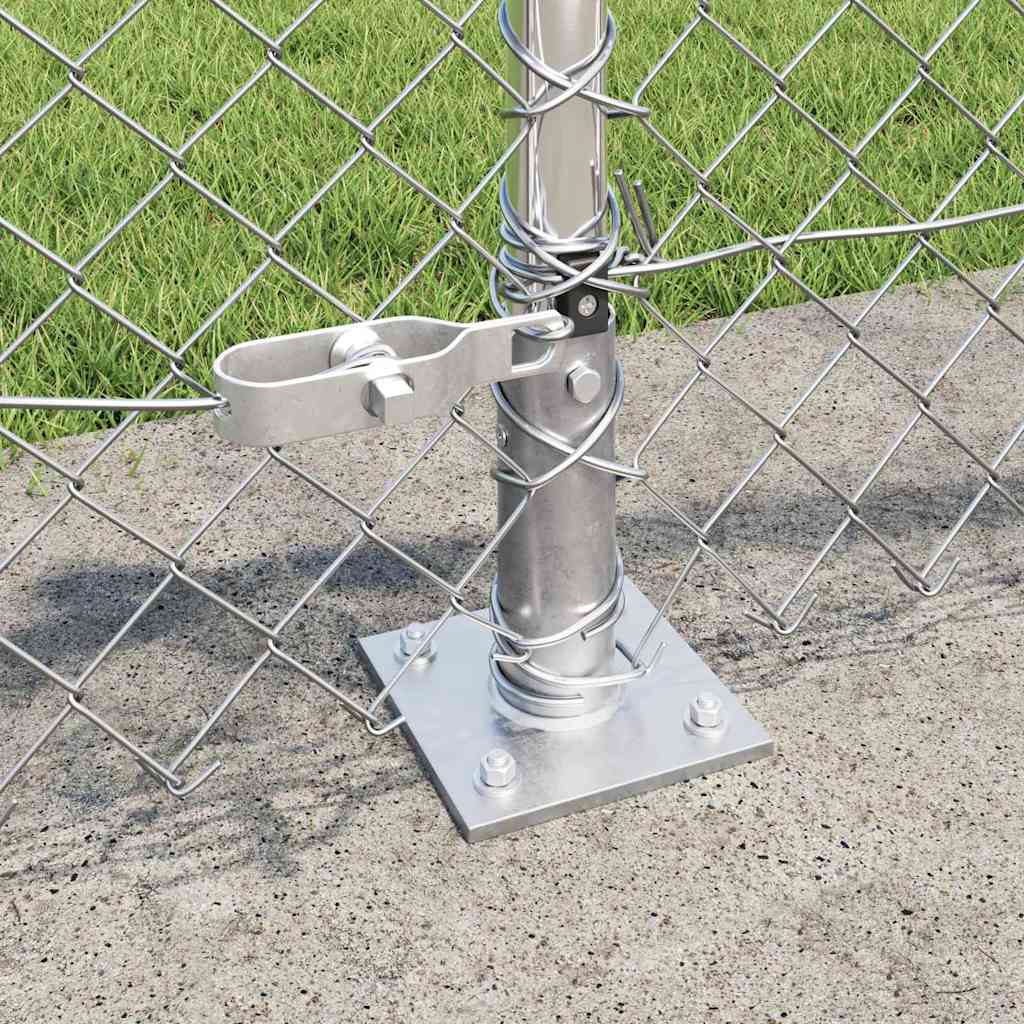 Afrasteringspaal Zilver 10 x 0,6 m (40 x 40 mm gaas) Staal