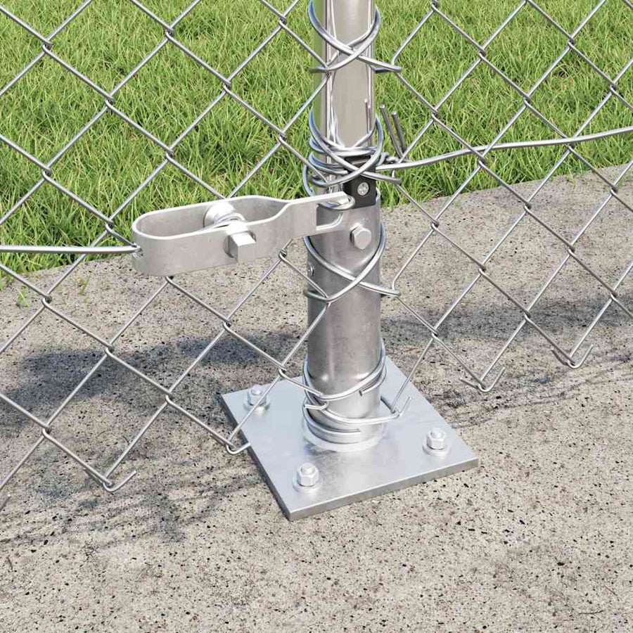 Afrasteringspaal Zilver 10 x 0,6 m (40 x 40 mm gaas) Staal