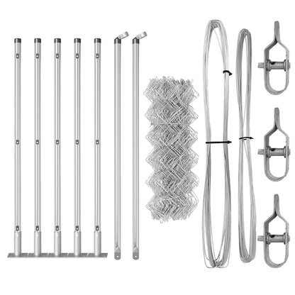 Afrasteringspaal Zilver 10 x 0,6 m (40 x 40 mm gaas) Staal