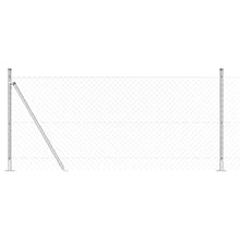 Afrasteringspaal Zilver 10 x 0,8 m (40 x 40 mm gaas) Staal