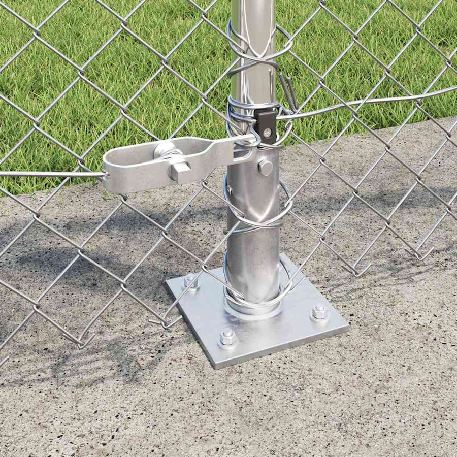Afrasteringspaal Zilver 10 x 1 m (40 x 40 mm gaas) Staal