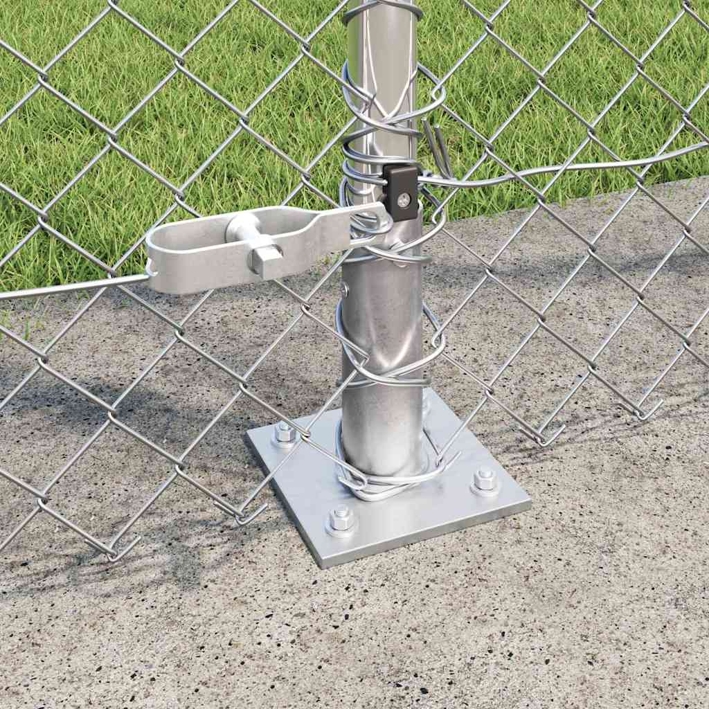 Afrasteringspaal Zilver 10 x 1,6 m (40 x 40 mm gaas) Staal