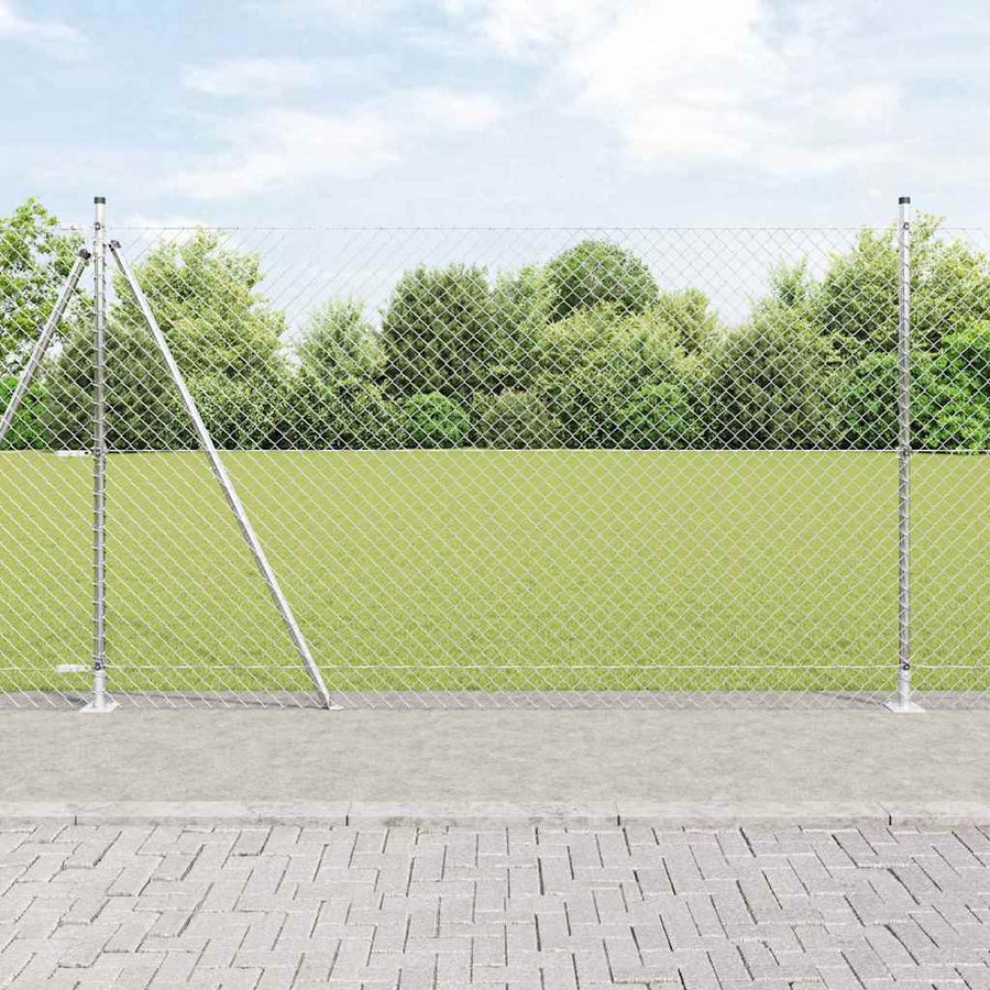 Afrasteringspaal Zilver 10 x 1,6 m (40 x 40 mm gaas) Staal