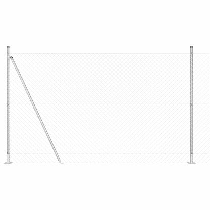 Afrasteringspaal Zilver 10 x 1,6 m (40 x 40 mm gaas) Staal