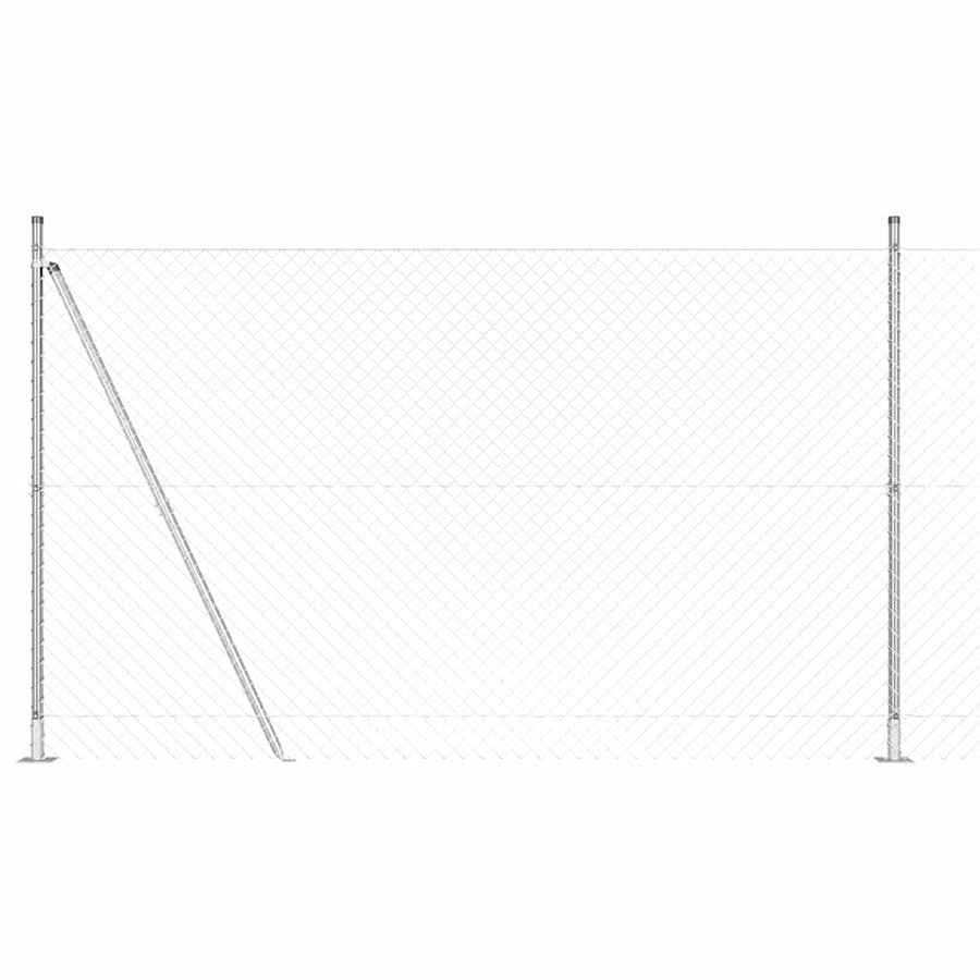Afrasteringspaal Zilver 10 x 1,6 m (40 x 40 mm gaas) Staal