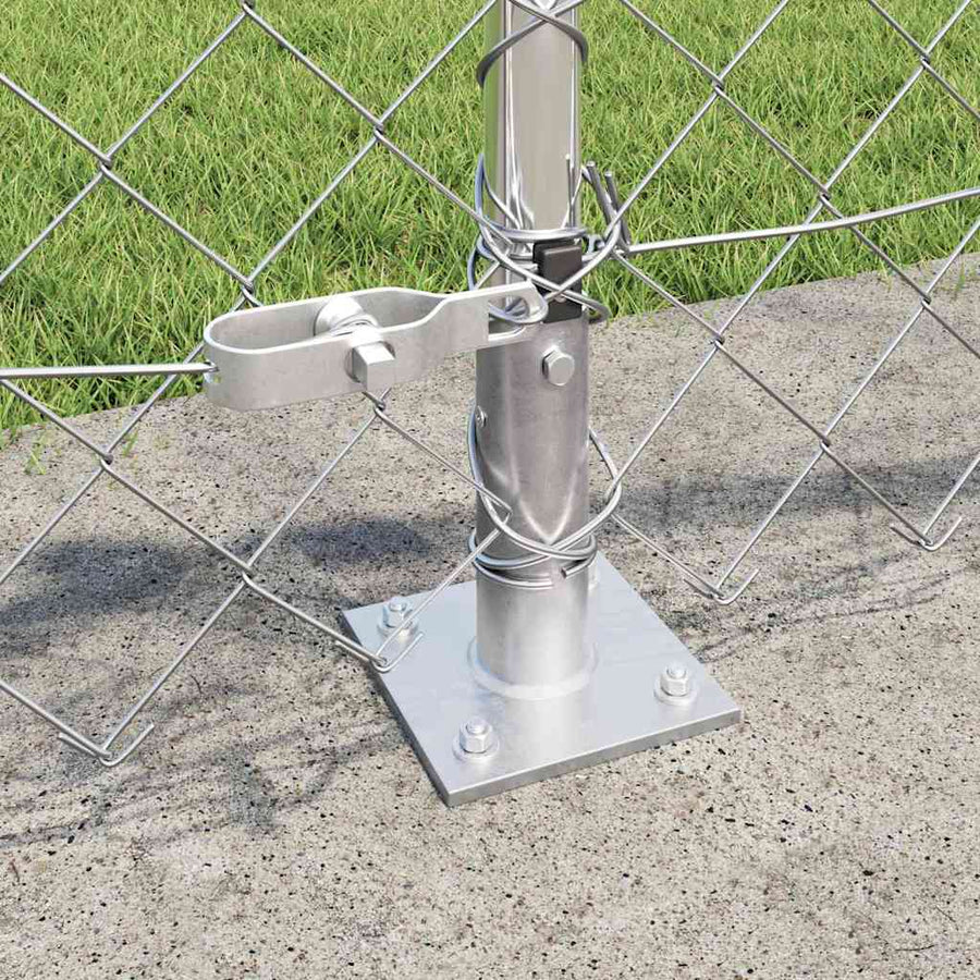 Afrasteringspaal Zilver 10 x 0,4 m (60 x 60 mm gaas) Staal