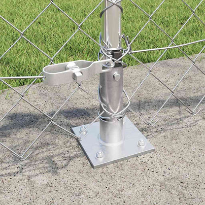 Afrasteringspaal Zilver 10 x 0,6 m (60 x 60 mm gaas) Staal
