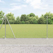 Afrasteringspaal staal 10 x 1,2 m zilver