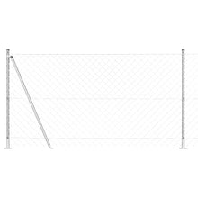 Afrasteringspaal Zilver 10 x 1,2 m (60 x 60 mm gaas) Staal