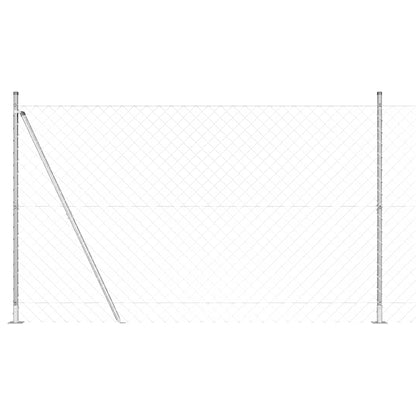Afrasteringspaal Zilver 10 x 1,6 m (60 x 60 mm gaas) Staal