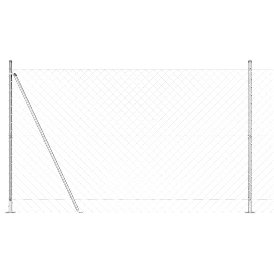Afrasteringspaal Zilver 10 x 1,6 m (60 x 60 mm gaas) Staal