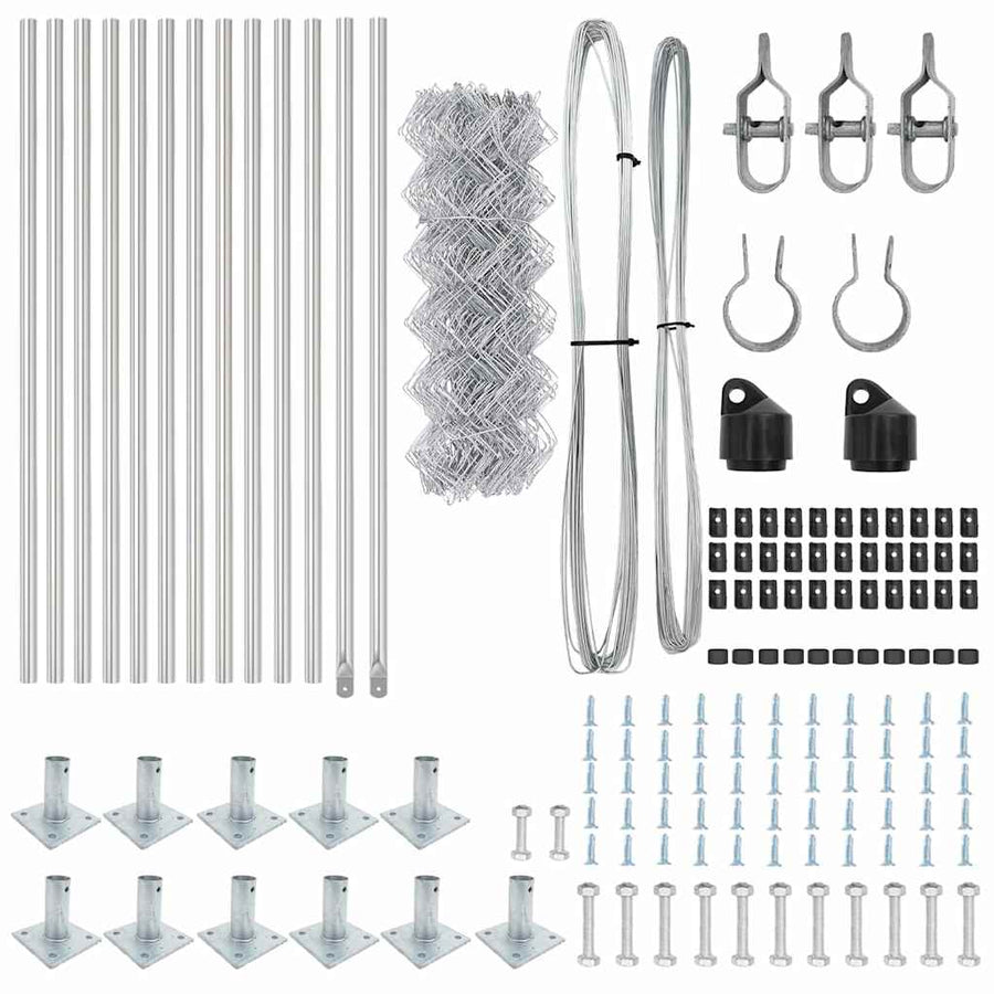 Afrasteringspaal Zilver 25 x 0,6 m (40 x 40 mm gaas) Staal
