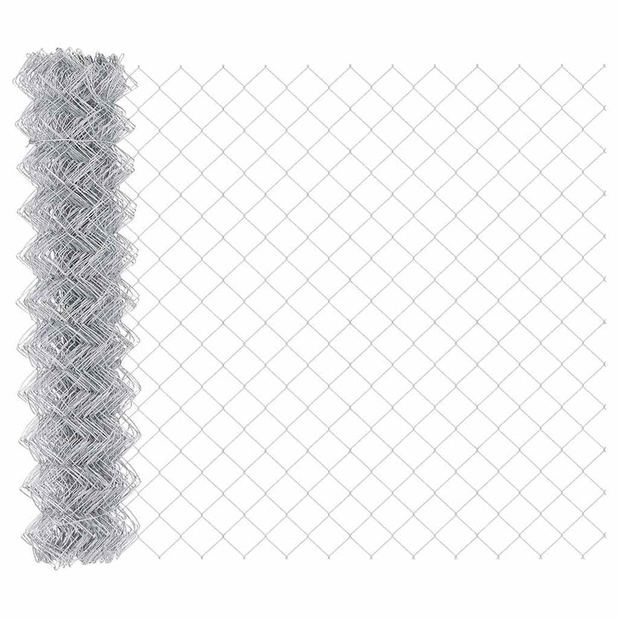 Afrasteringspaal Zilver 25 x 0,8 m (40 x 40 mm gaas) Staal