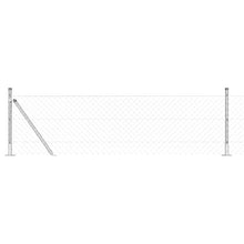Afrasteringspaal Zilver 25 x 0,4 m (60 x 60 mm gaas) Staal