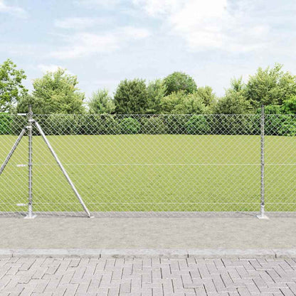 Afrasteringspaal Zilver 25 x 1 m (60 x 60 mm gaas) Staal