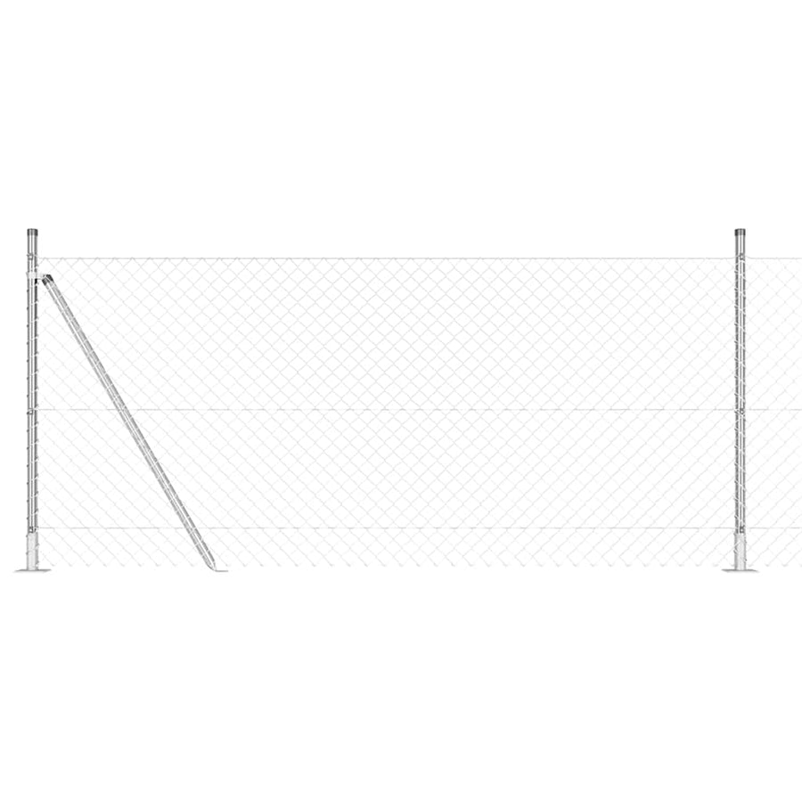 Afrasteringspaal Zilver 25 x 1 m (60 x 60 mm gaas) Staal