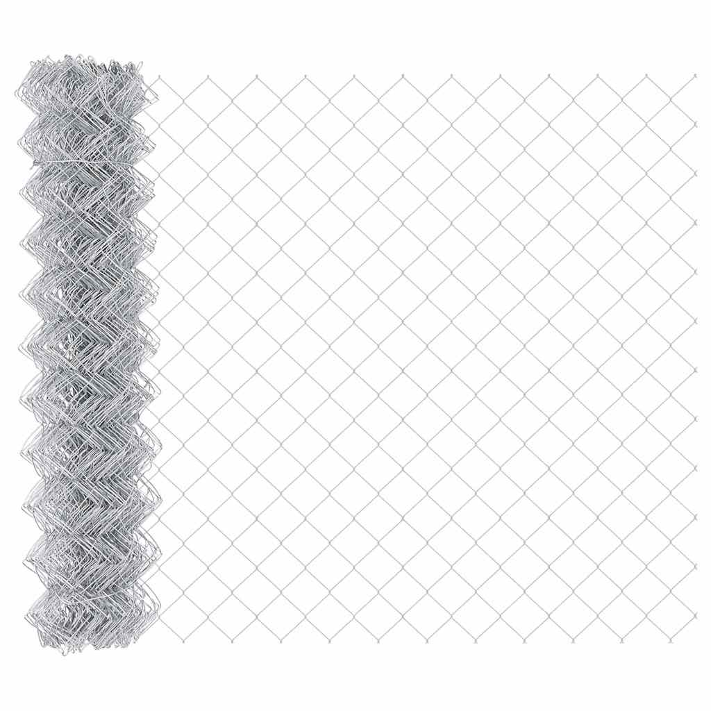 Afrasteringspaal Zilver 25 x 1 m (60 x 60 mm gaas) Staal