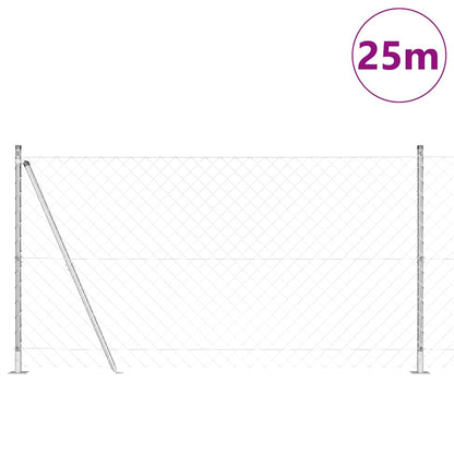 Afrasteringspaal Zilver 25 x 1,2 m (60 x 60 mm gaas) Staal