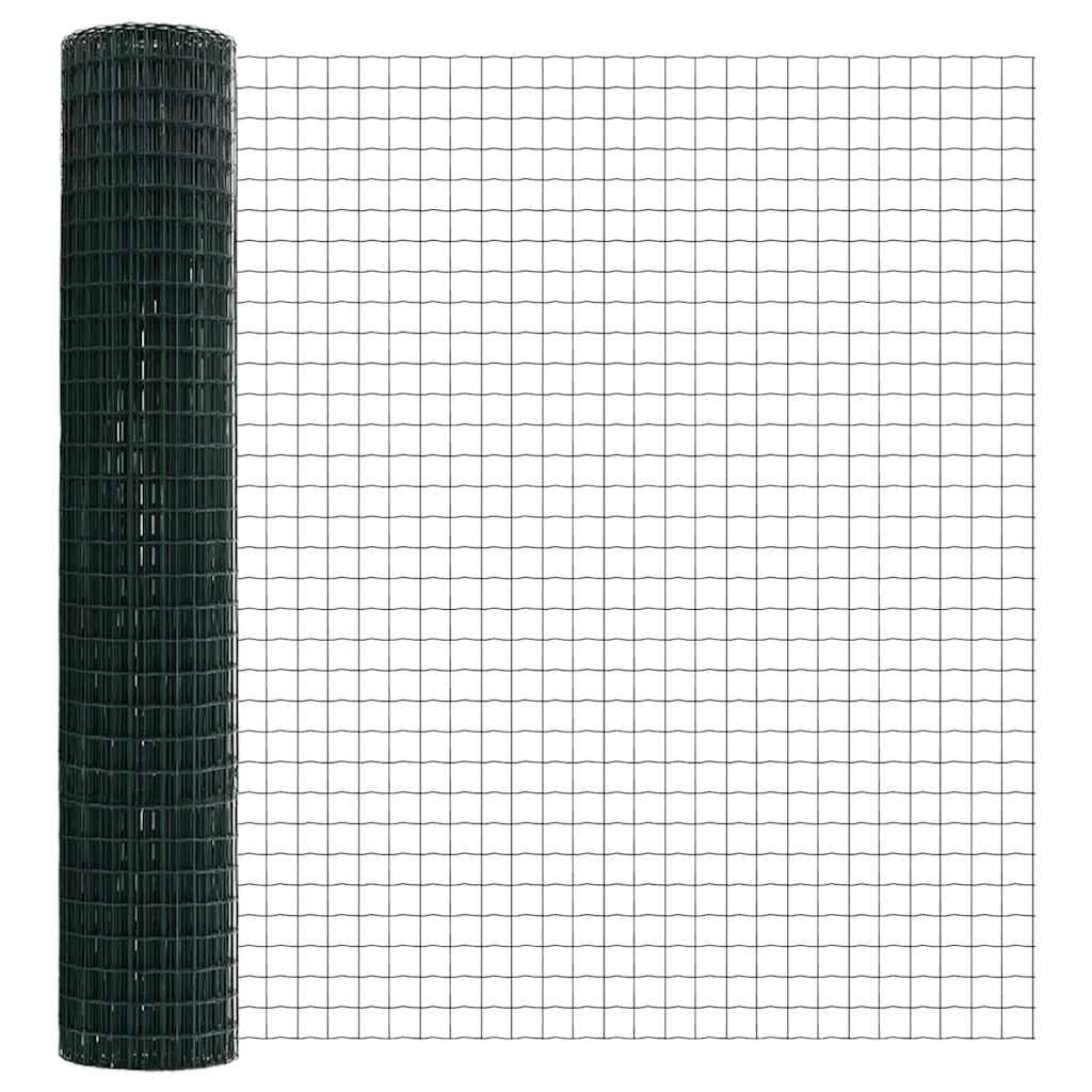 Hek met Paal Groen 1,5 x 10 m Staal en PVC
