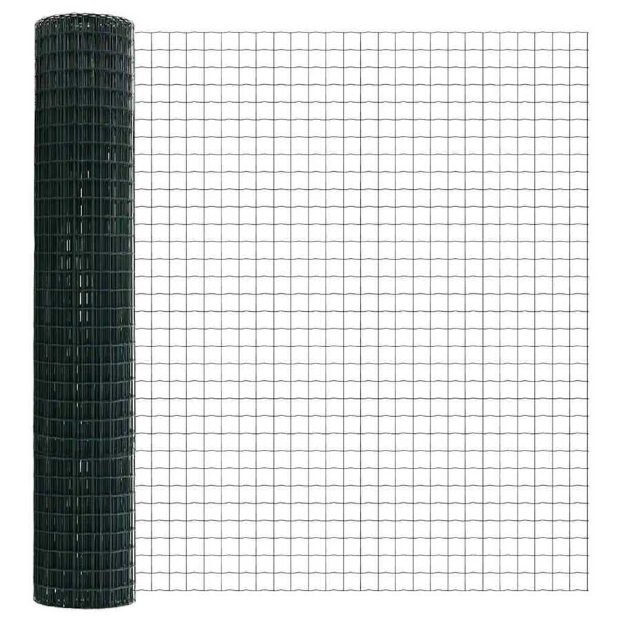 Hek met Paal Groen 1,5 x 10 m Staal en PVC
