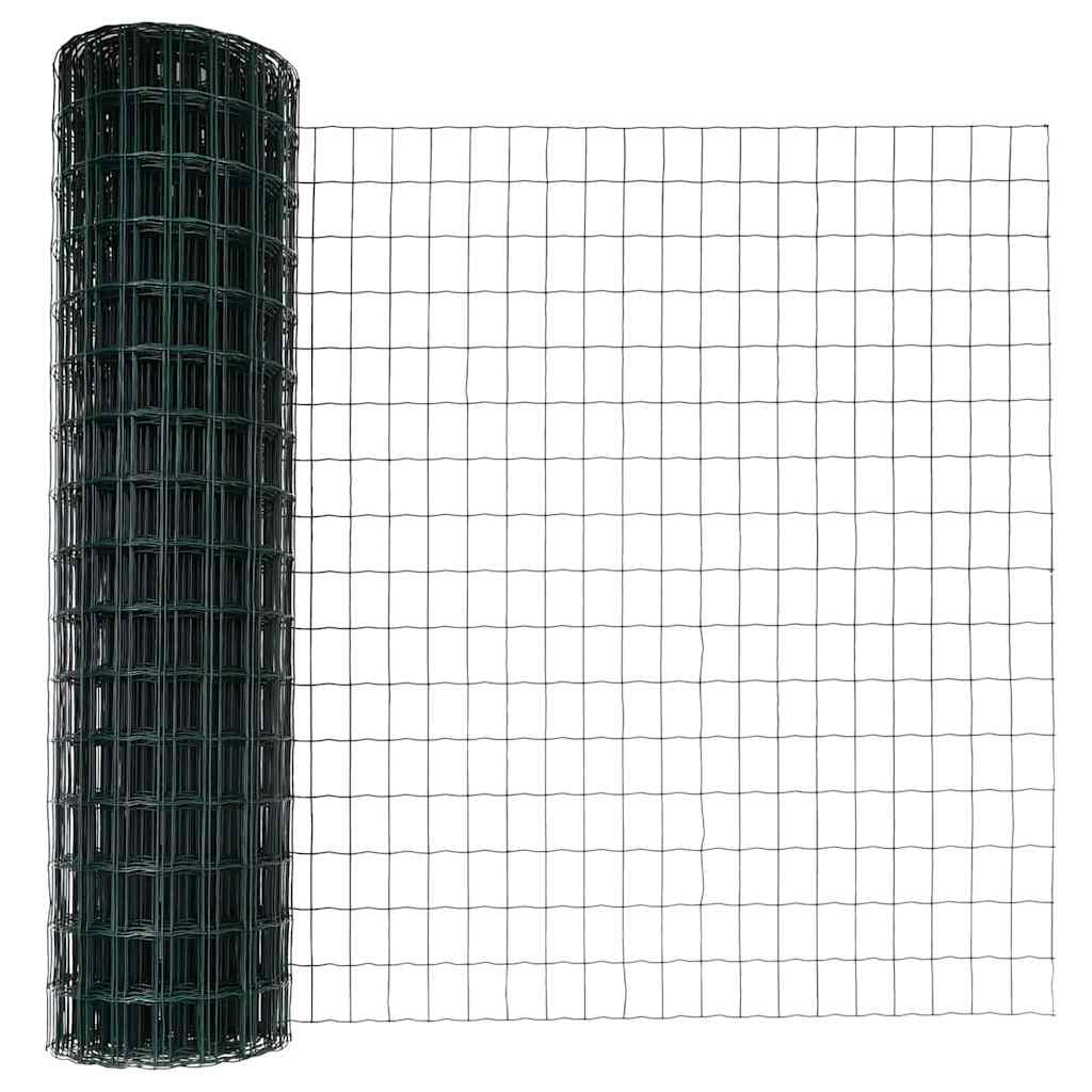 Hek met Paal Groen 1,2 x 10 m Staal en PVC