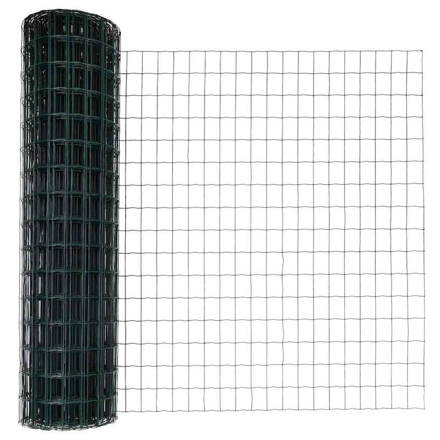 Hek met Paal Groen 1,2 x 10 m Staal en PVC