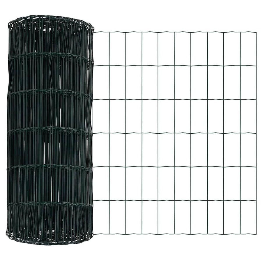 Hek met Paal Groen 0,4 x 10 m Staal en PVC