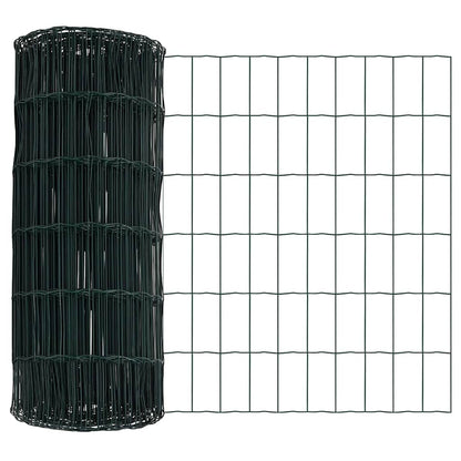 Hek met Paal Groen 0,8 x 10 m Staal en PVC