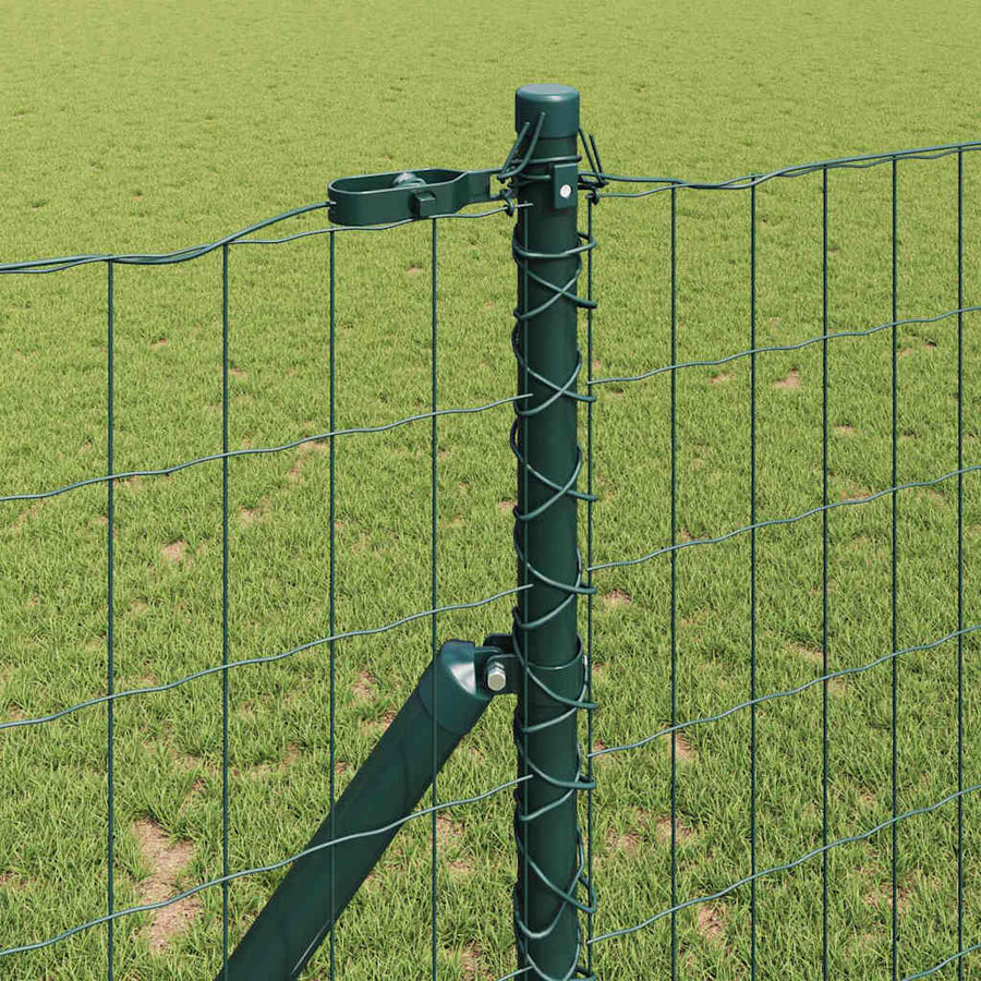 Hek met Paal Groen 1 x 10 m Staal en PVC