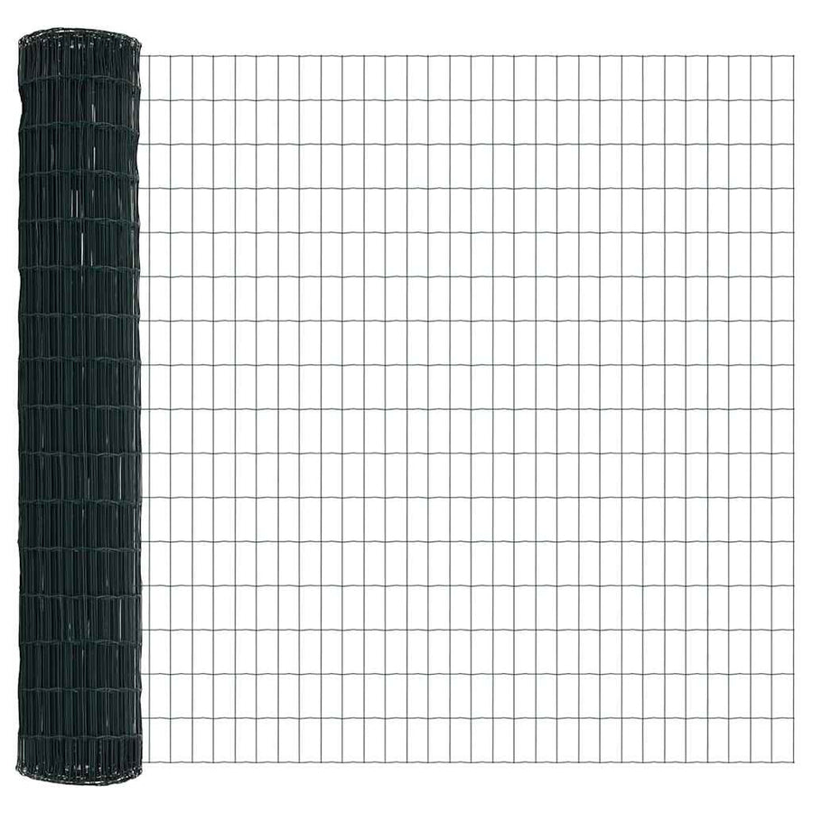 Hek met Paal Groen 1,6 x 10 m Staal en PVC