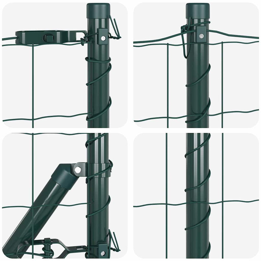 Hek met Paal Groen 0,4 x 10 m Staal en PVC