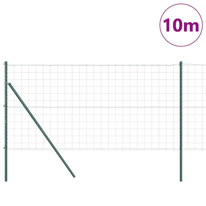 Hek met Paal Groen 1,4 x 10 m Staal en PVC
