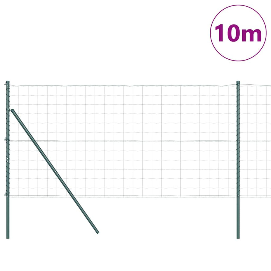 Hek met Paal Groen 1,4 x 10 m Staal en PVC