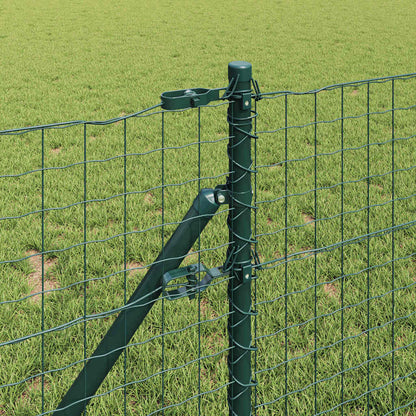 Hek met Paal Groen 0,4 x 25 m Staal en PVC