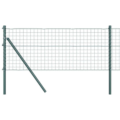 Hek met Paal Groen 0,4 x 25 m Staal en PVC