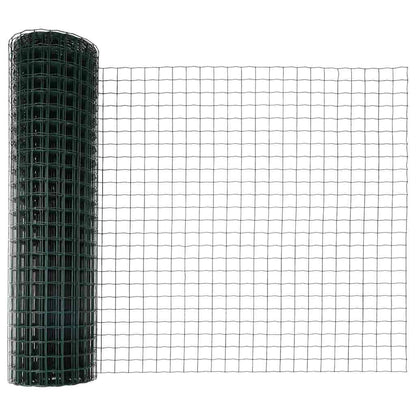 Hek met Paal Groen 1 x 25 m Staal en PVC