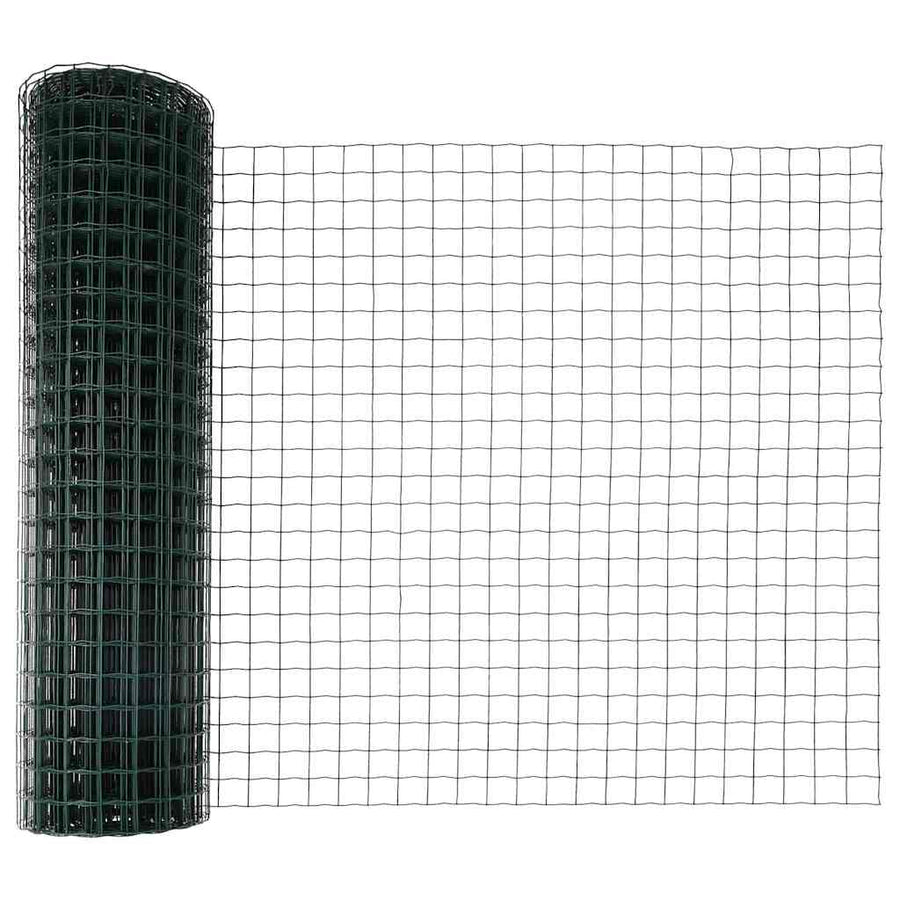 Hek met Paal Groen 1 x 25 m Staal en PVC