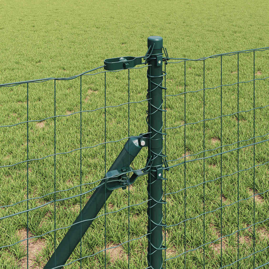 Hek met Paal Groen 0,8 x 25 m Staal en PVC