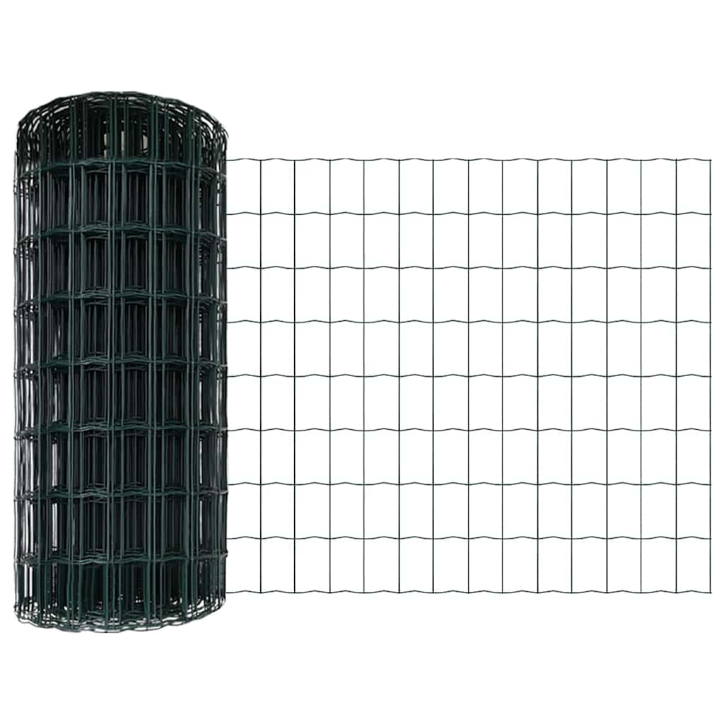 Hek met Paal Groen 0,8 x 25 m Staal en PVC