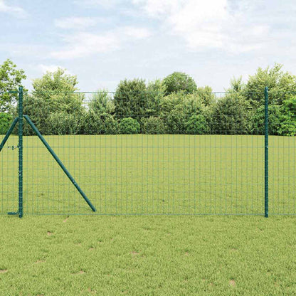 Hek met Paal Groen 1 x 25 m Staal en PVC